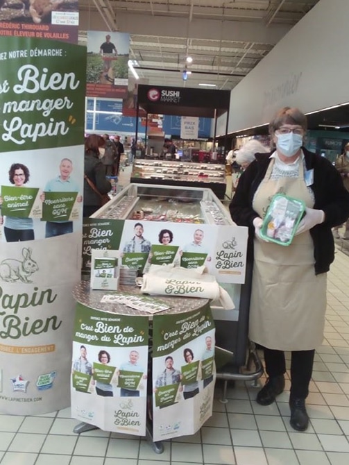 Animation commerciale pour l'entreprise Lapin et Bien pour leur campagne de communication sur la viande de lapin